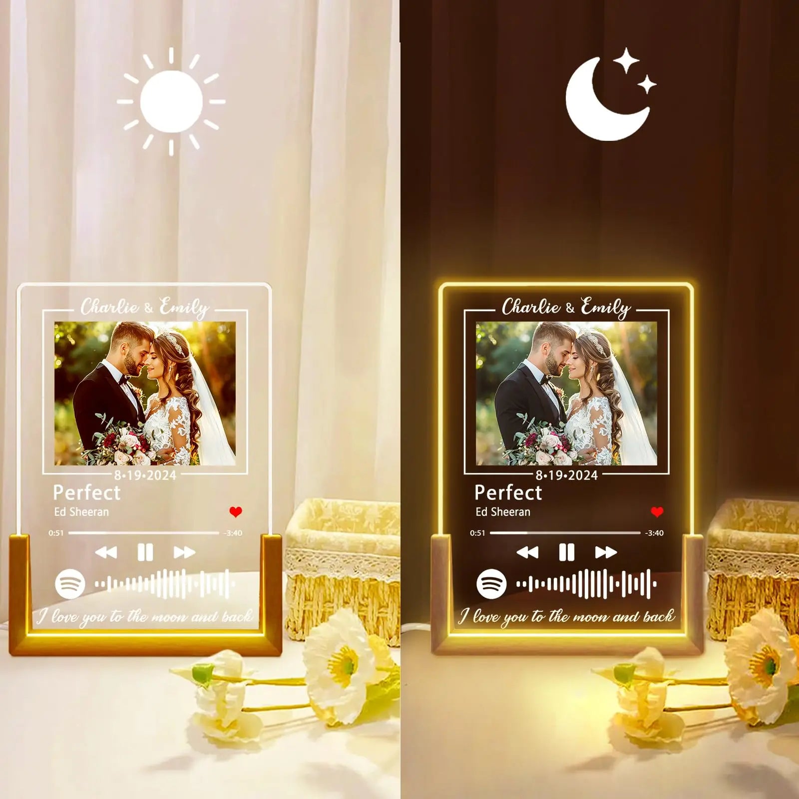Personalized Picture Plaque Lamp Valentine's Day Gift